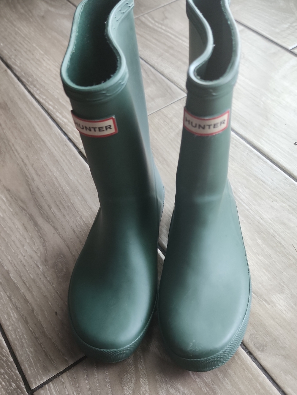Hunter Kids Forest Green Waterproof Rain Boots